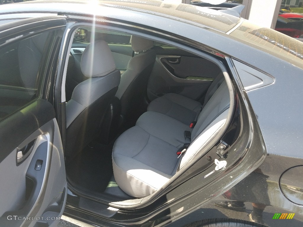 2012 Elantra GLS - Midnight Black / Gray photo #20