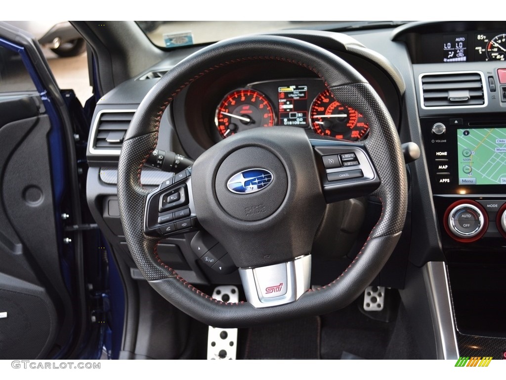 2016 Subaru WRX STI Carbon Black Steering Wheel Photo #119841686