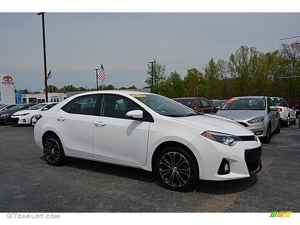 2014 Corolla S - Super White / Black photo #1