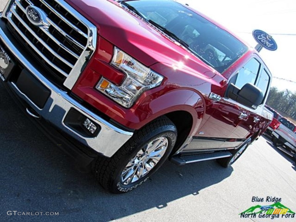 2017 F150 XLT SuperCrew 4x4 - Ruby Red / Earth Gray photo #33