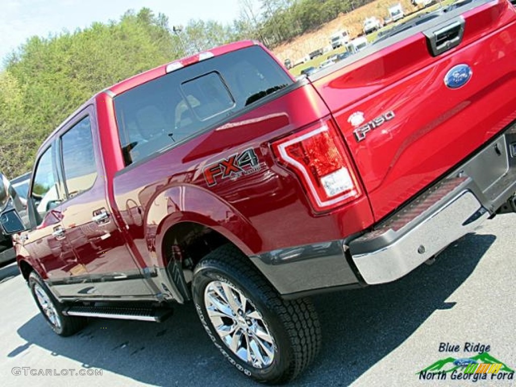 2017 F150 XLT SuperCrew 4x4 - Ruby Red / Earth Gray photo #36