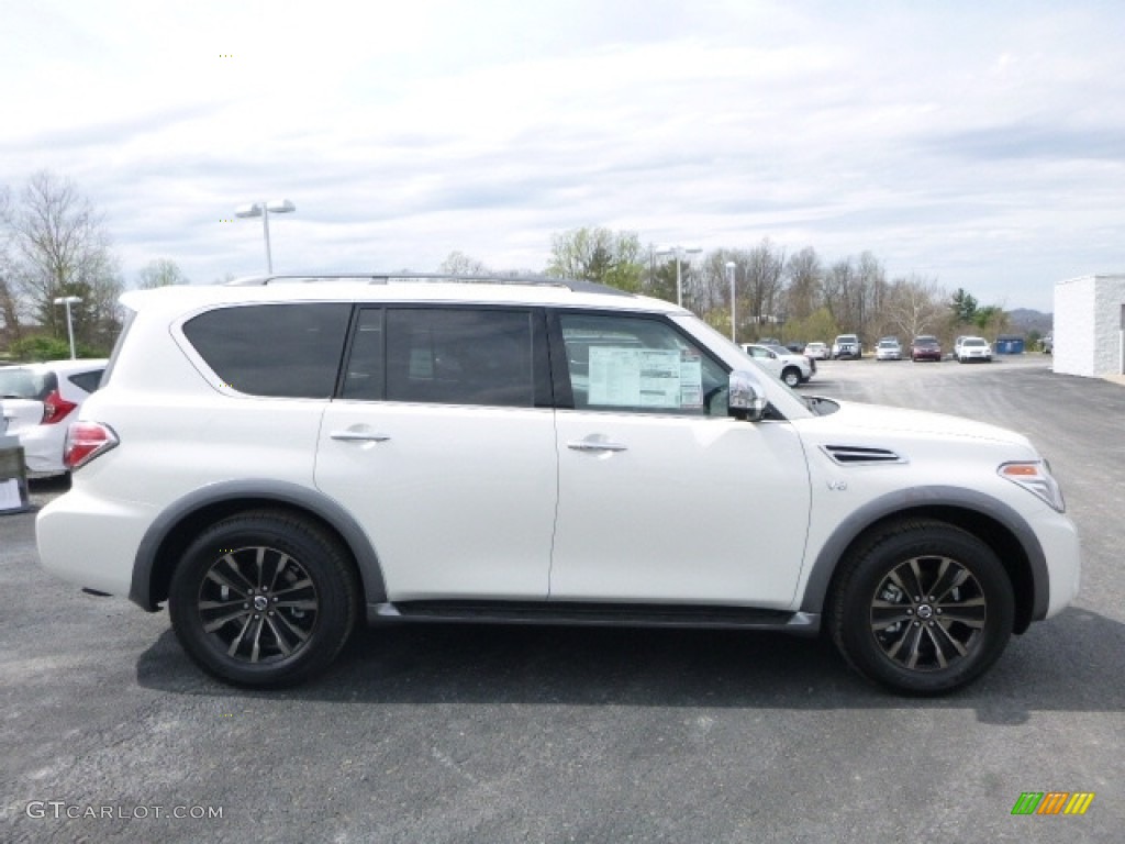 Pearl White 2017 Nissan Armada Platinum 4x4 Exterior Photo #119845376