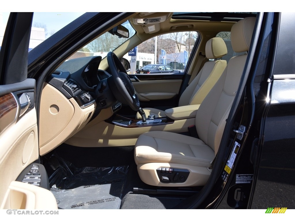 Sand Beige/Black Interior 2017 BMW X3 xDrive28i Photo #119846579