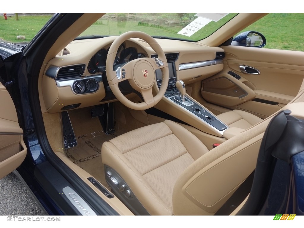 Luxor Beige Interior 2015 Porsche 911 Carrera Cabriolet Photo #119846678