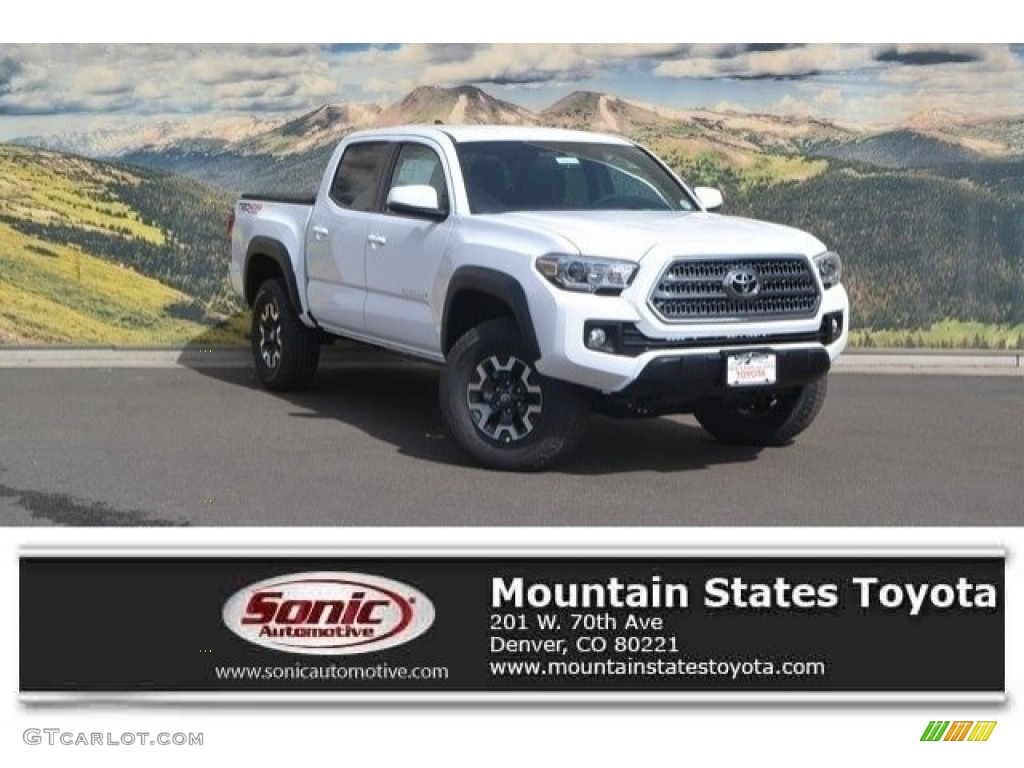 2017 Tacoma TRD Off Road Double Cab 4x4 - Super White / TRD Graphite photo #1