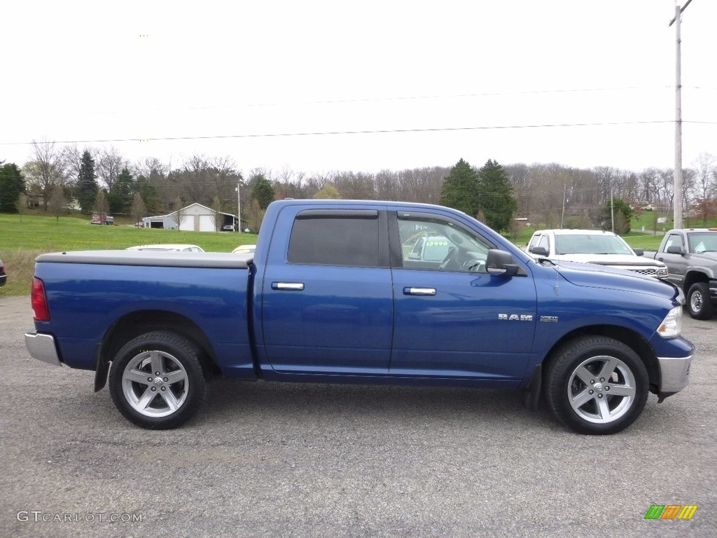 2010 Ram 1500 SLT Crew Cab 4x4 - Deep Water Blue Pearl / Dark Slate Gray photo #5