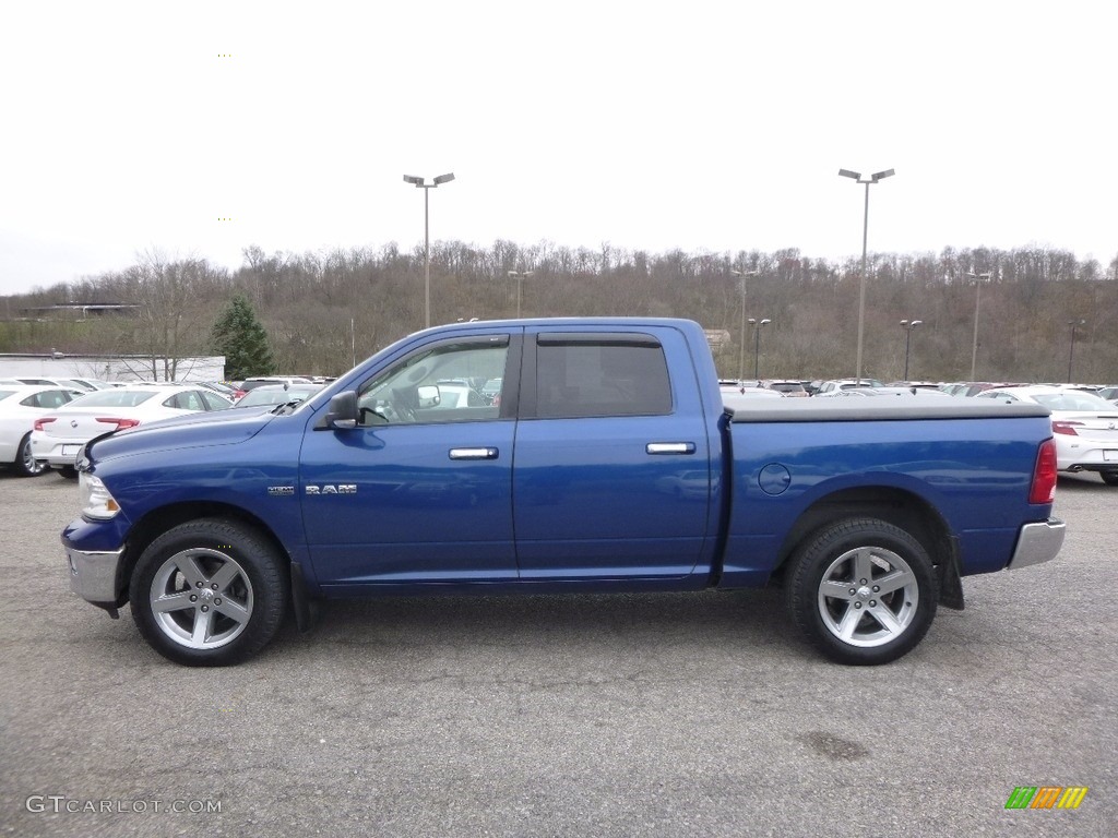 2010 Ram 1500 SLT Crew Cab 4x4 - Deep Water Blue Pearl / Dark Slate Gray photo #11