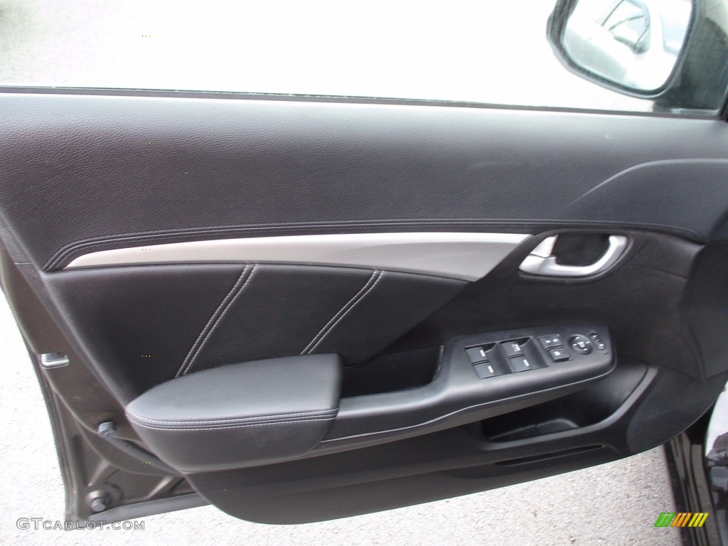 2013 Honda Civic EX-L Sedan Black Door Panel Photo #119860259
