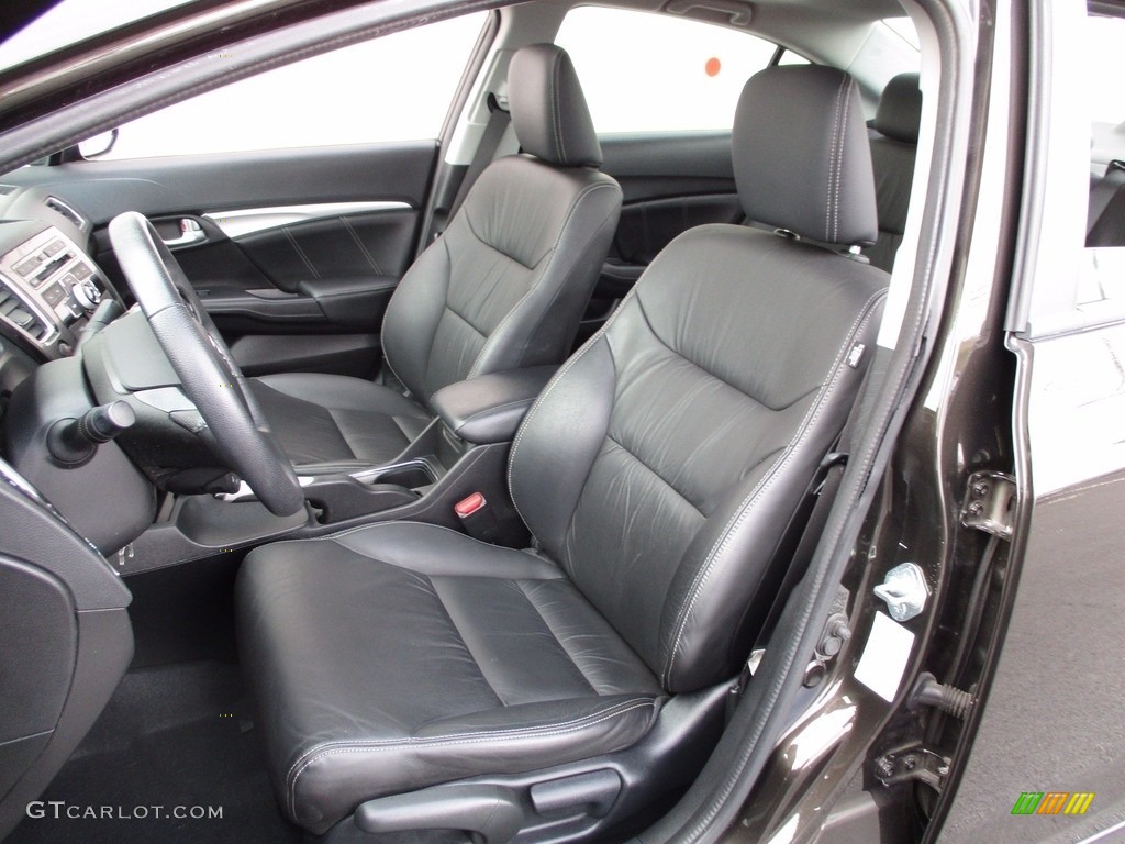 Black Interior 2013 Honda Civic EX-L Sedan Photo #119860312