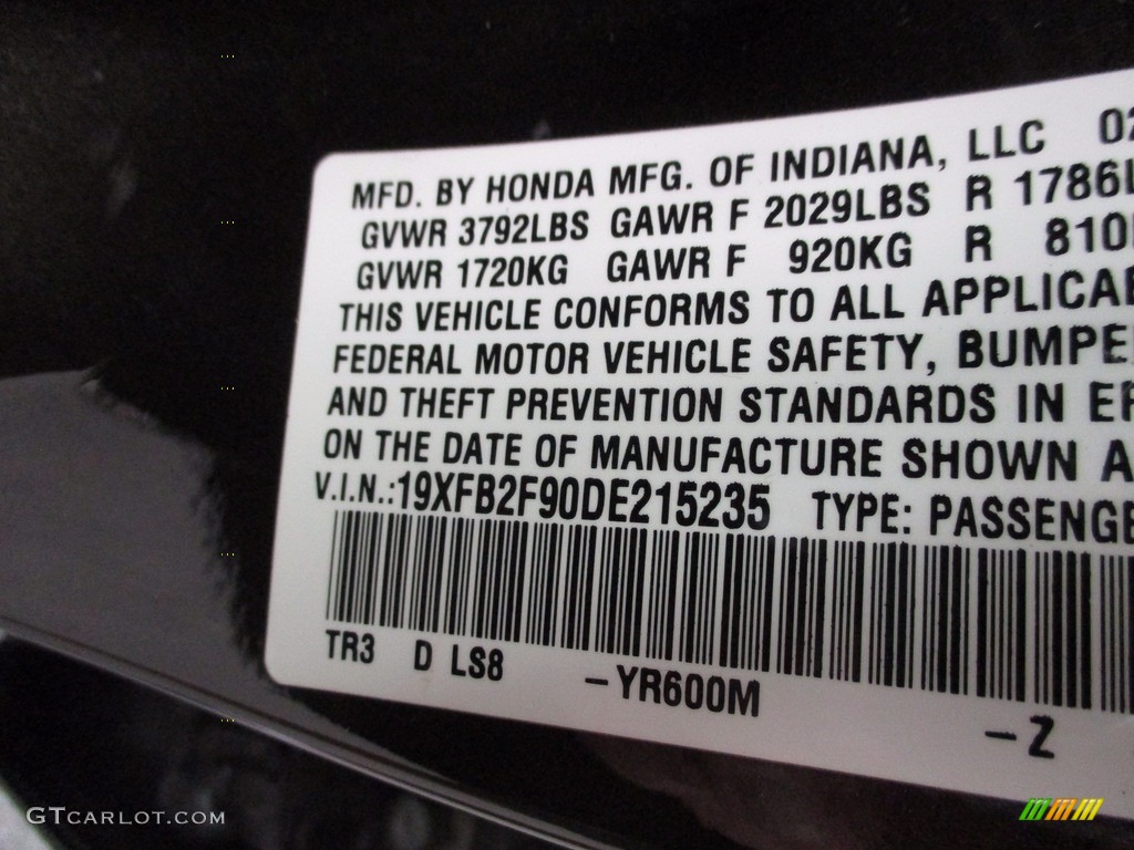 2013 Civic Color Code YR600M for Kona Coffee Metallic Photo #119860498