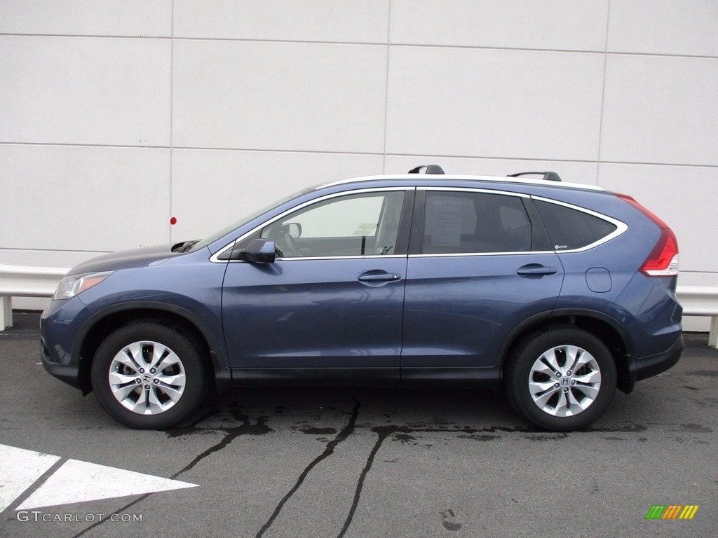 2012 CR-V EX 4WD - Twilight Blue Metallic / Gray photo #2