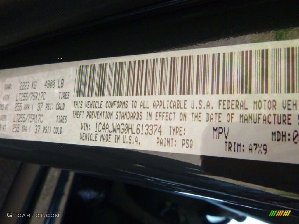 2017 Wrangler Sport 4x4 - Rhino / Black photo #15