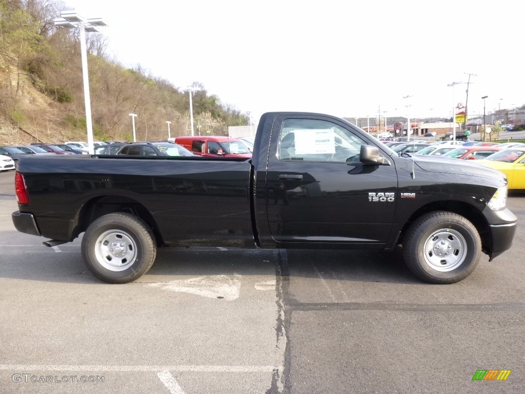 2017 1500 Tradesman Regular Cab 4x4 - Brilliant Black Crystal Pearl / Black/Diesel Gray photo #5