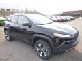 2017 Diamond Black Crystal Pearl Jeep Cherokee Trailhawk 4x4  photo #13