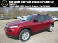 Deep Cherry Red Crystal Pearl 2017 Jeep Cherokee Sport 4x4