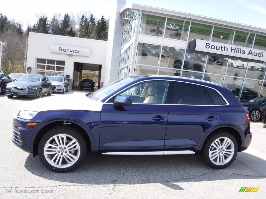 2018 Q5 2.0 TFSI Premium Plus quattro - Navarra Blue Metallic / Atlas Beige photo #2