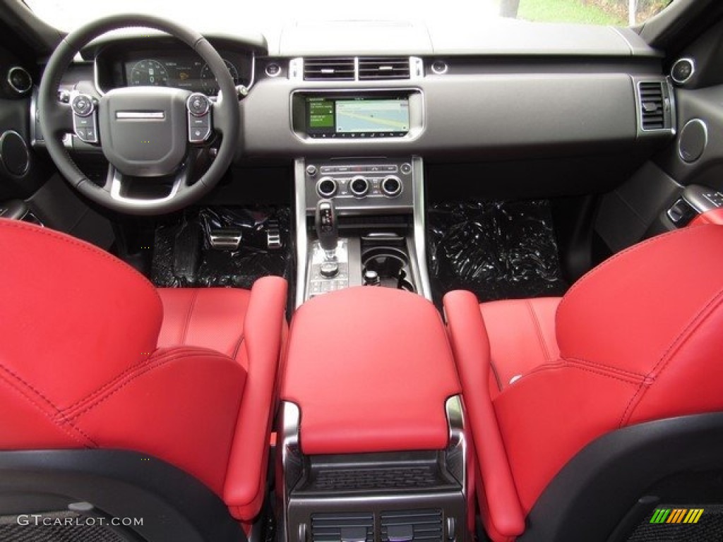 2017 Land Rover Range Rover Sport Supercharged Ebony/Pimento Dashboard Photo #119874305