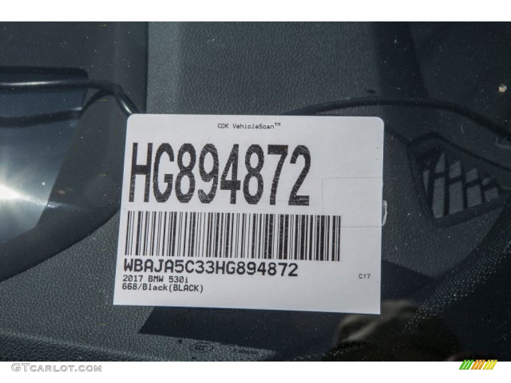 2017 5 Series 530i Sedan - Jet Black / Canberra Beige photo #11