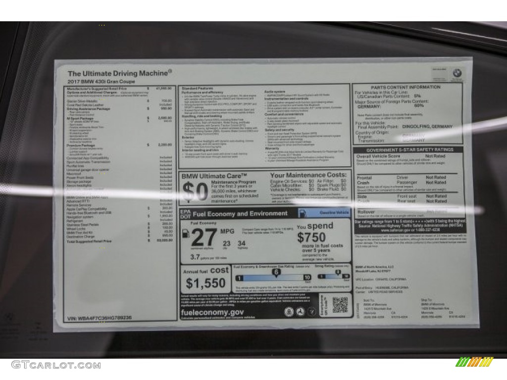 2017 5 Series 530i Sedan - Glacier Silver Metallic / Black photo #11