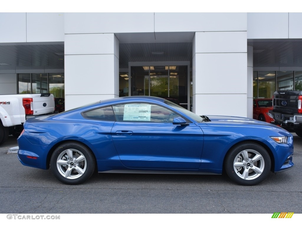 Lightning Blue 2017 Ford Mustang V6 Coupe Exterior Photo #119876967