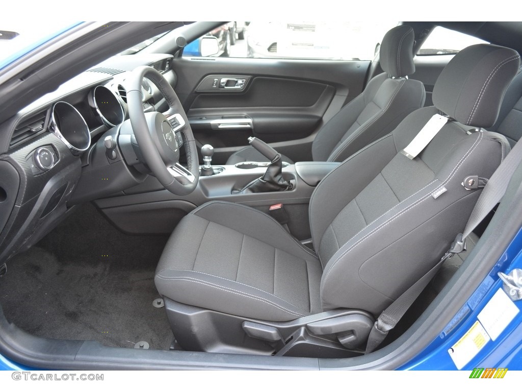 Ebony Interior 2017 Ford Mustang V6 Coupe Photo #119877049