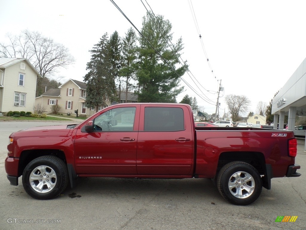 2017 Silverado 1500 LT Crew Cab 4x4 - Siren Red Tintcoat / Jet Black photo #8