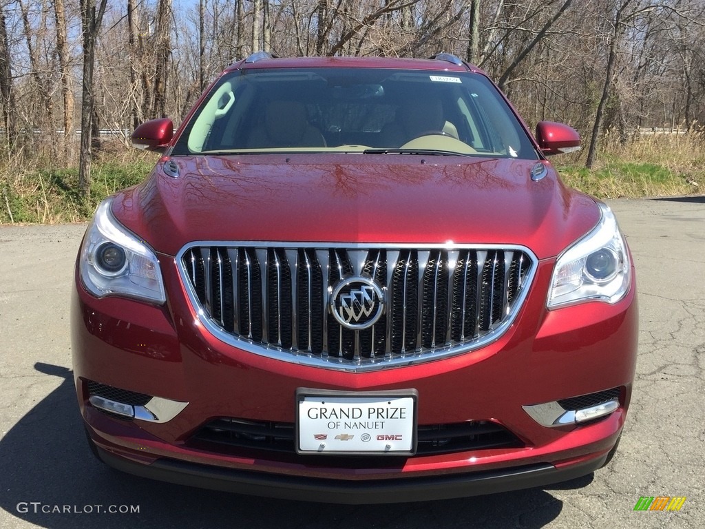 2017 Enclave Leather AWD - Crimson Red Tintcoat / Choccachino photo #2