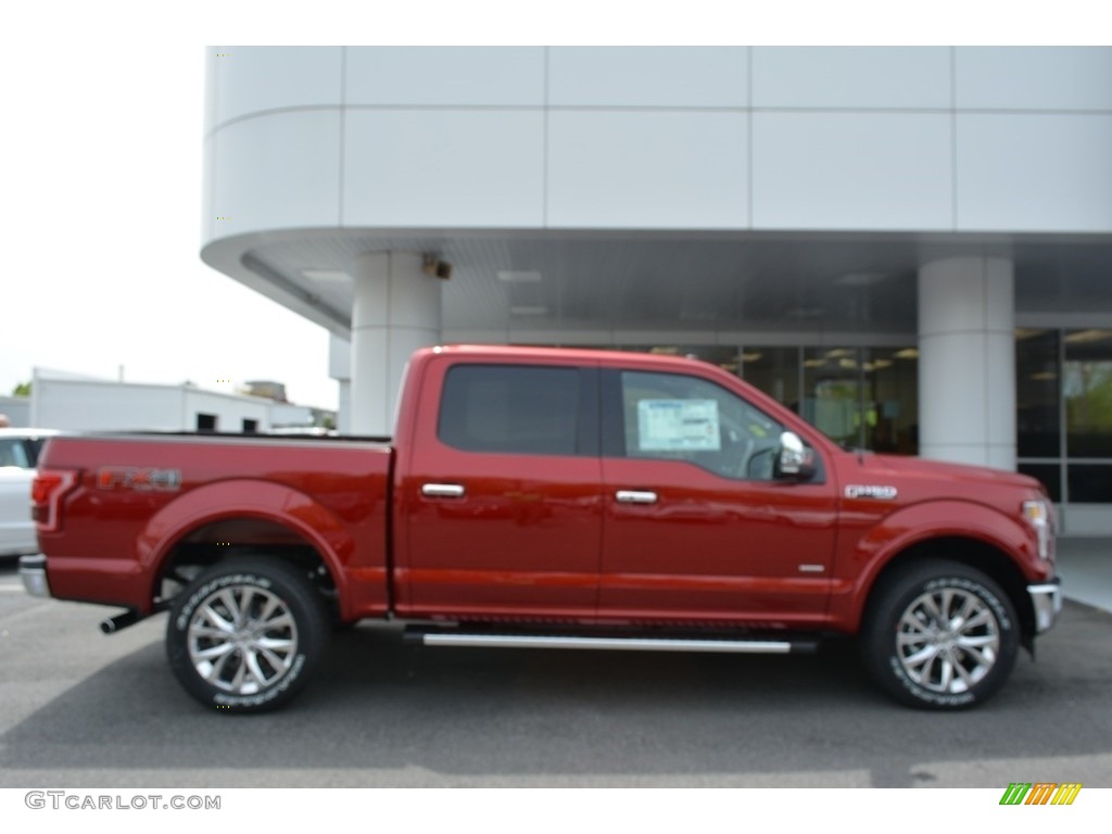 2017 F150 Lariat SuperCrew 4X4 - Ruby Red / Black photo #2