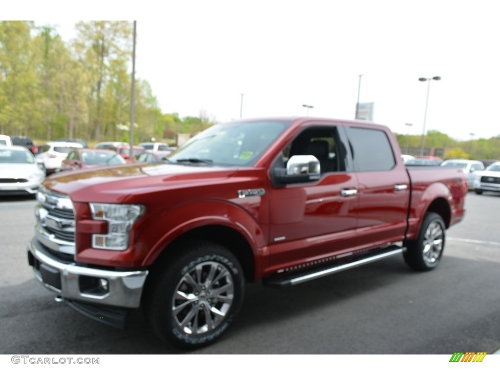 2017 F150 Lariat SuperCrew 4X4 - Ruby Red / Black photo #3