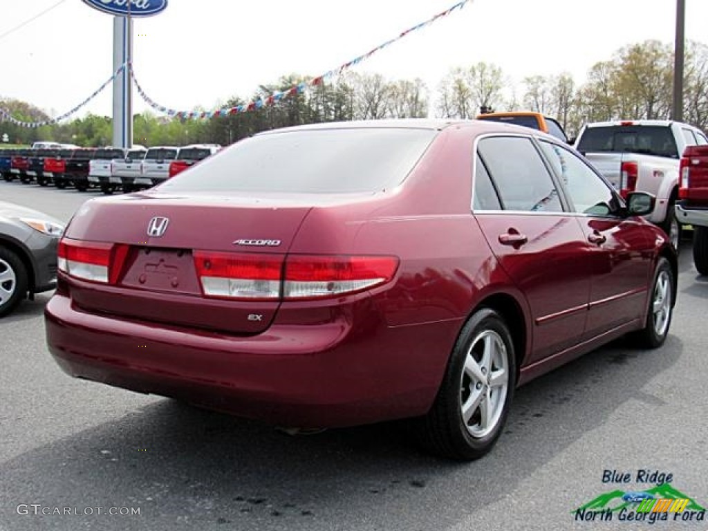 2003 Accord EX Sedan - Redondo Red Pearl / Gray photo #5