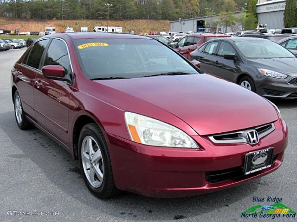 2003 Accord EX Sedan - Redondo Red Pearl / Gray photo #7