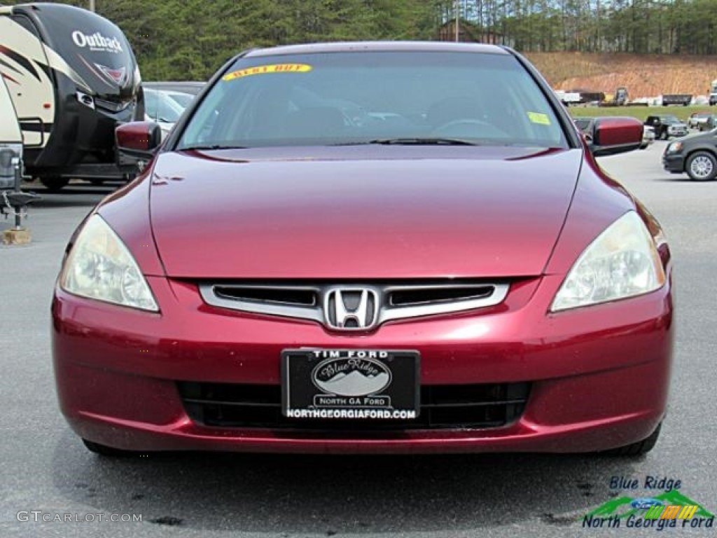 2003 Accord EX Sedan - Redondo Red Pearl / Gray photo #8