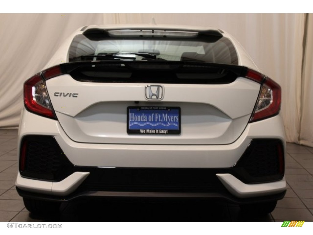 2017 Civic EX Hatchback - White Orchid Pearl / Black/Ivory photo #5