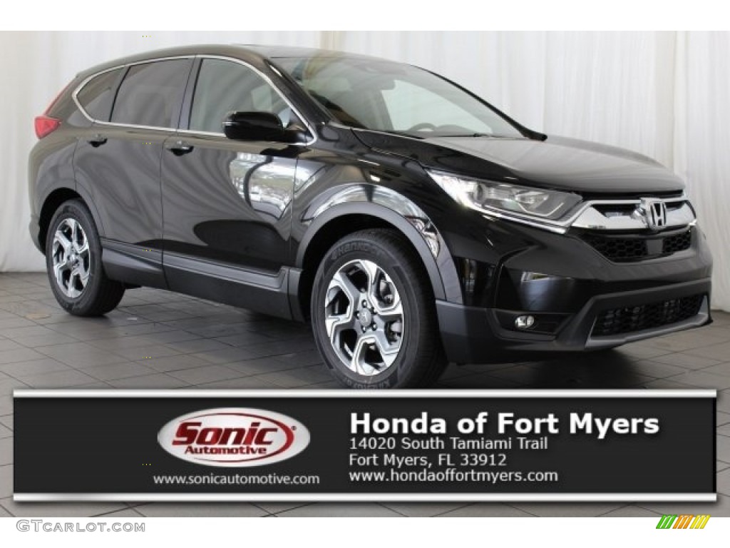 2017 CR-V EX-L - Crystal Black Pearl / Black photo #1