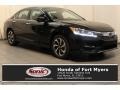 2017 Crystal Black Pearl Honda Accord EX-L V6 Sedan  photo #1