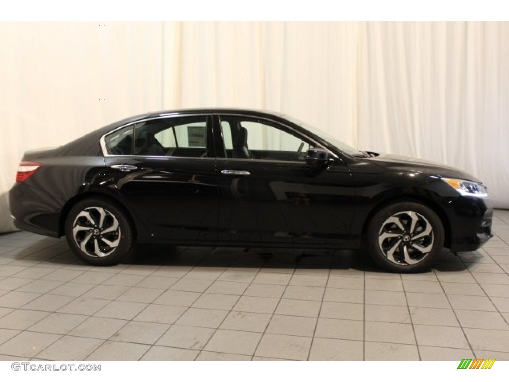 2017 Accord EX-L V6 Sedan - Crystal Black Pearl / Black photo #2