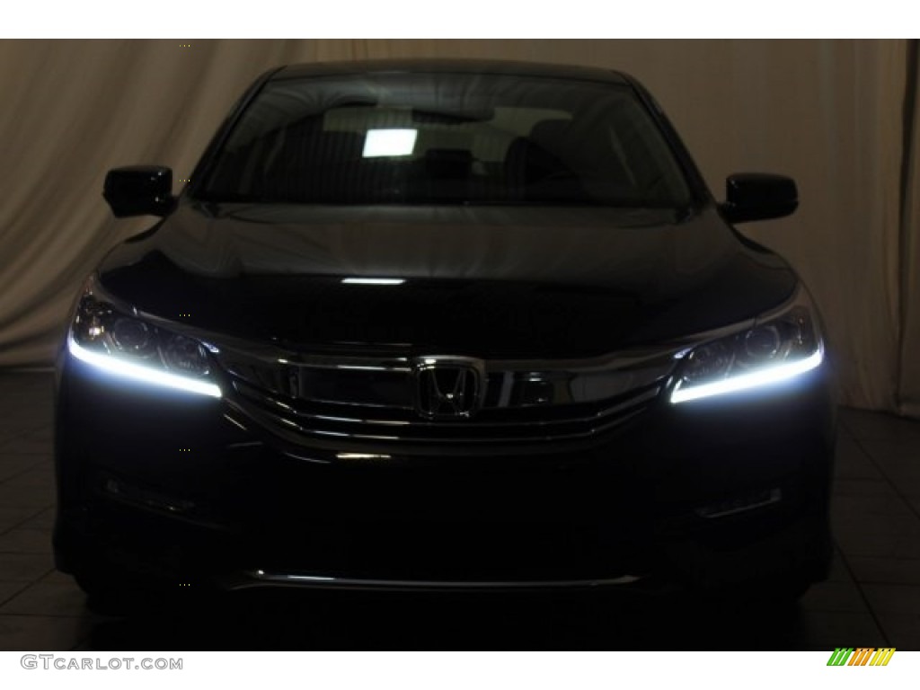 2017 Accord EX-L V6 Sedan - Crystal Black Pearl / Black photo #3