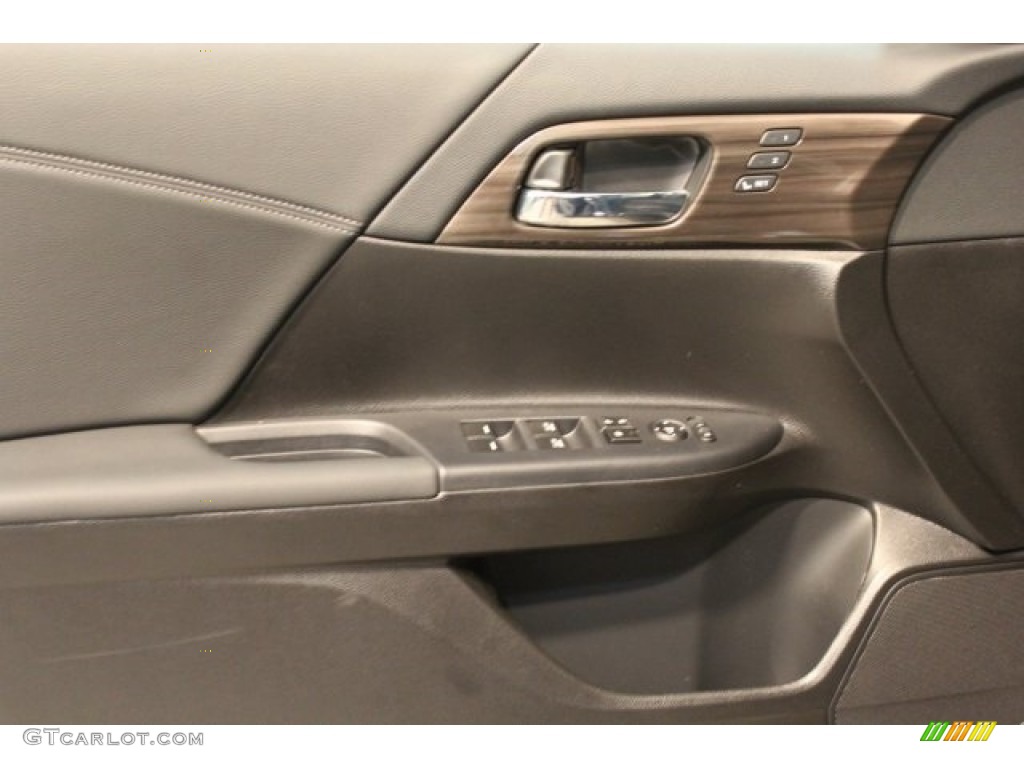 2017 Accord EX-L V6 Sedan - Crystal Black Pearl / Black photo #8