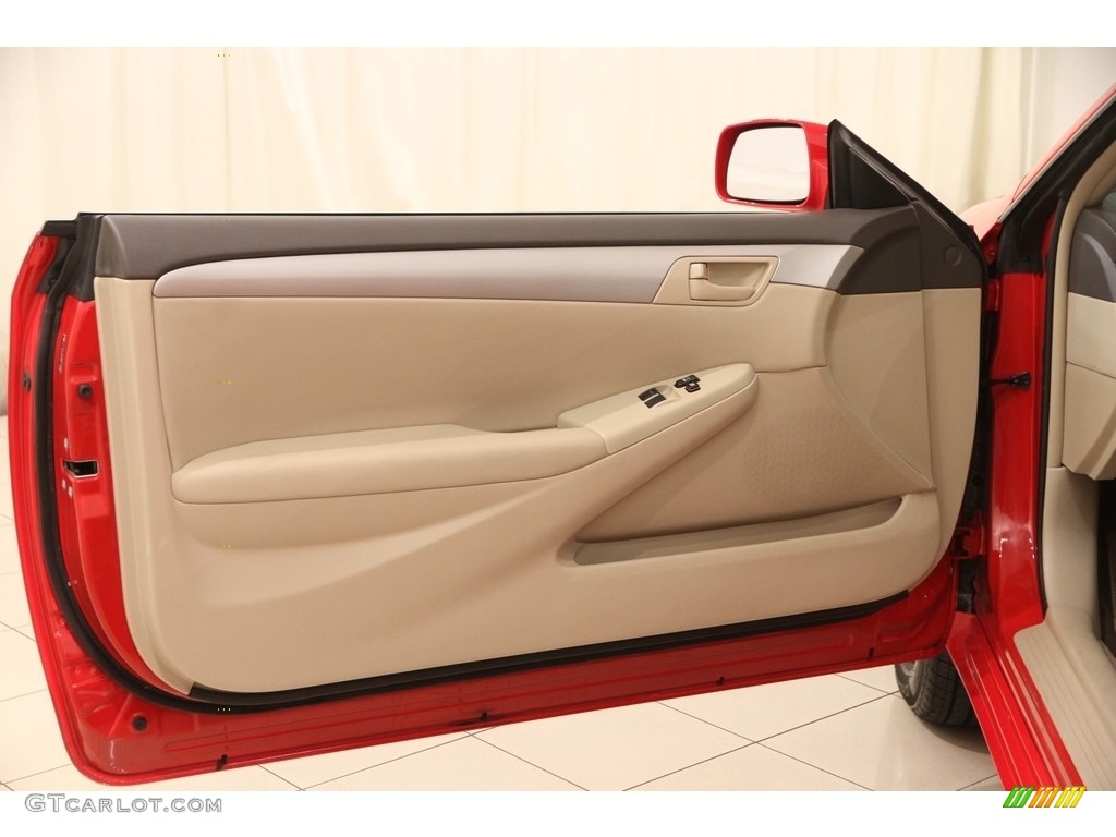 2008 Solara SE V6 Coupe - Super Red 5 / Ivory photo #4