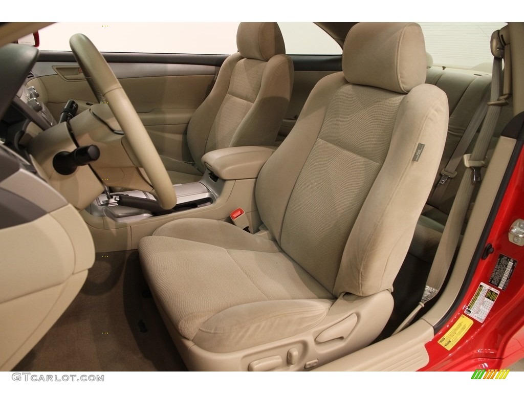 2008 Solara SE V6 Coupe - Super Red 5 / Ivory photo #6