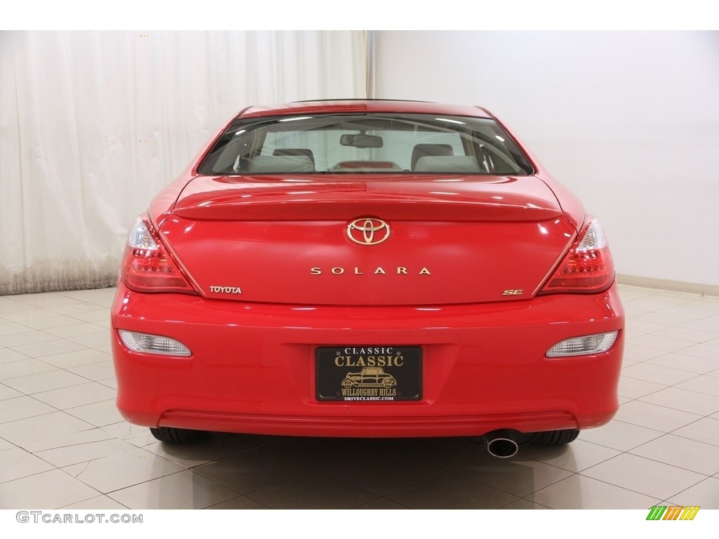 2008 Solara SE V6 Coupe - Super Red 5 / Ivory photo #19