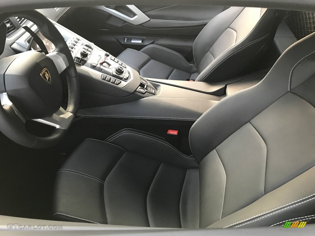 Nero Ade Interior 2017 Lamborghini Aventador LP700-4 Coupe Photo #119885296