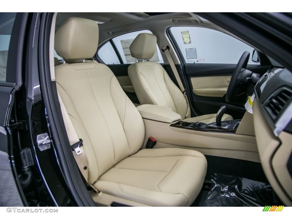 2017 3 Series 320i Sedan - Jet Black / Venetian Beige/Black photo #2