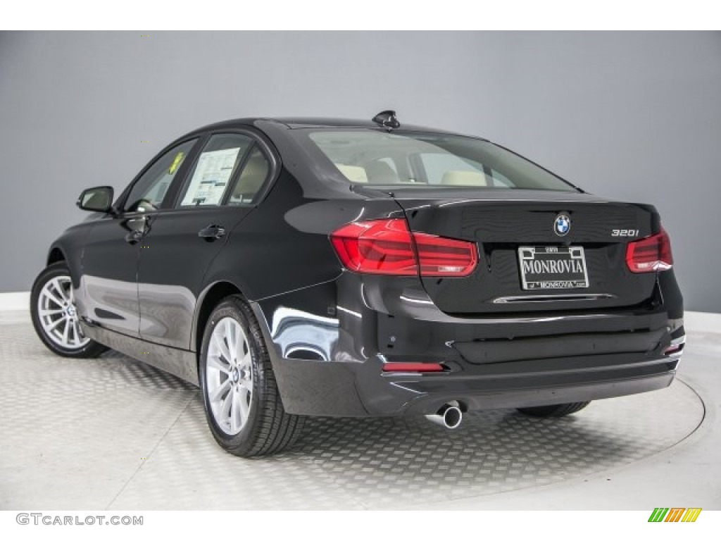 2017 3 Series 320i Sedan - Jet Black / Venetian Beige/Black photo #3
