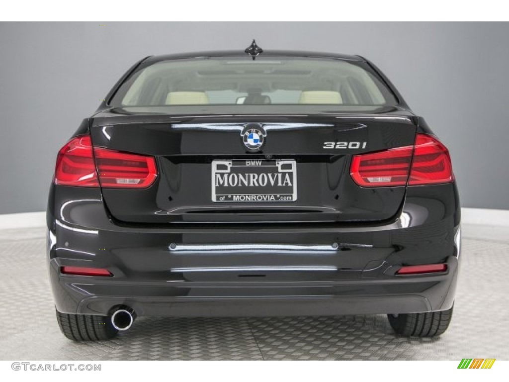 2017 3 Series 320i Sedan - Jet Black / Venetian Beige/Black photo #4