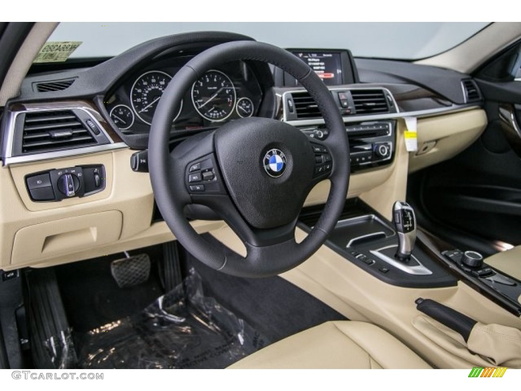 2017 3 Series 320i Sedan - Jet Black / Venetian Beige/Black photo #5