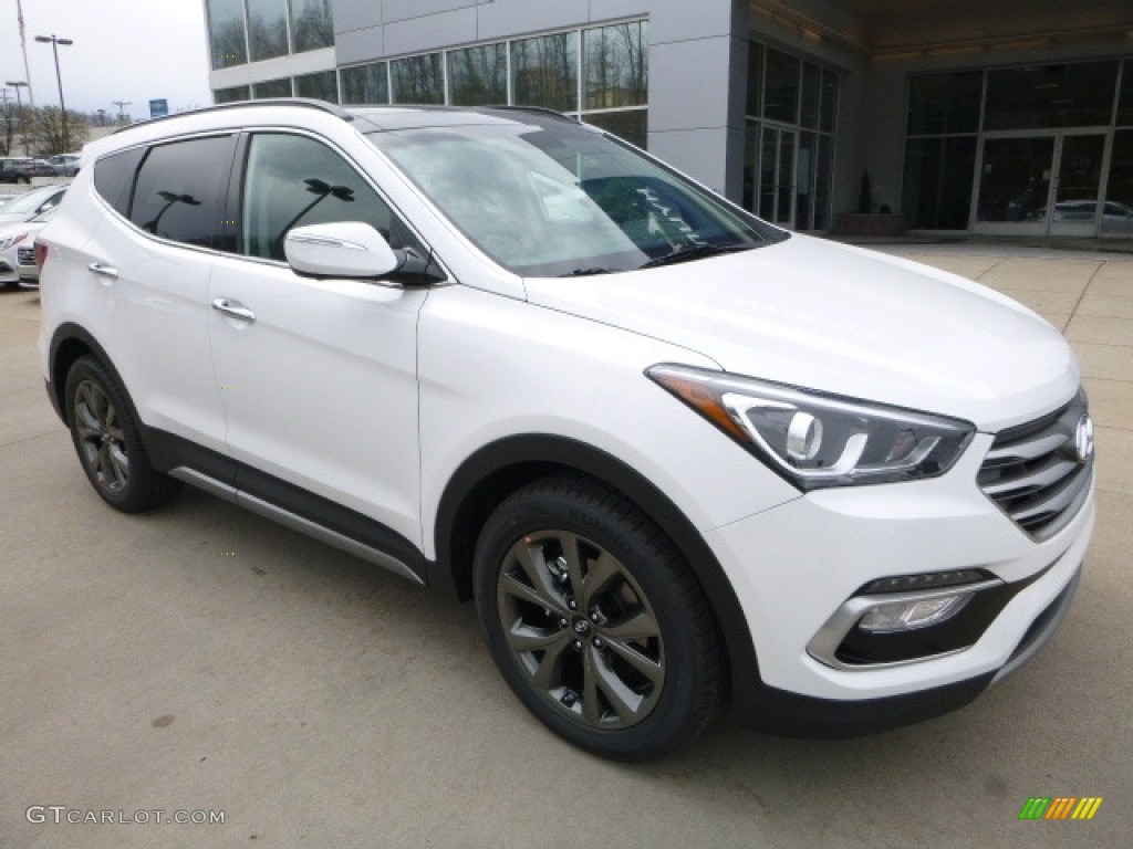 2017 Santa Fe Sport 2.0T Ulitimate AWD - Pearl White / Gray photo #3