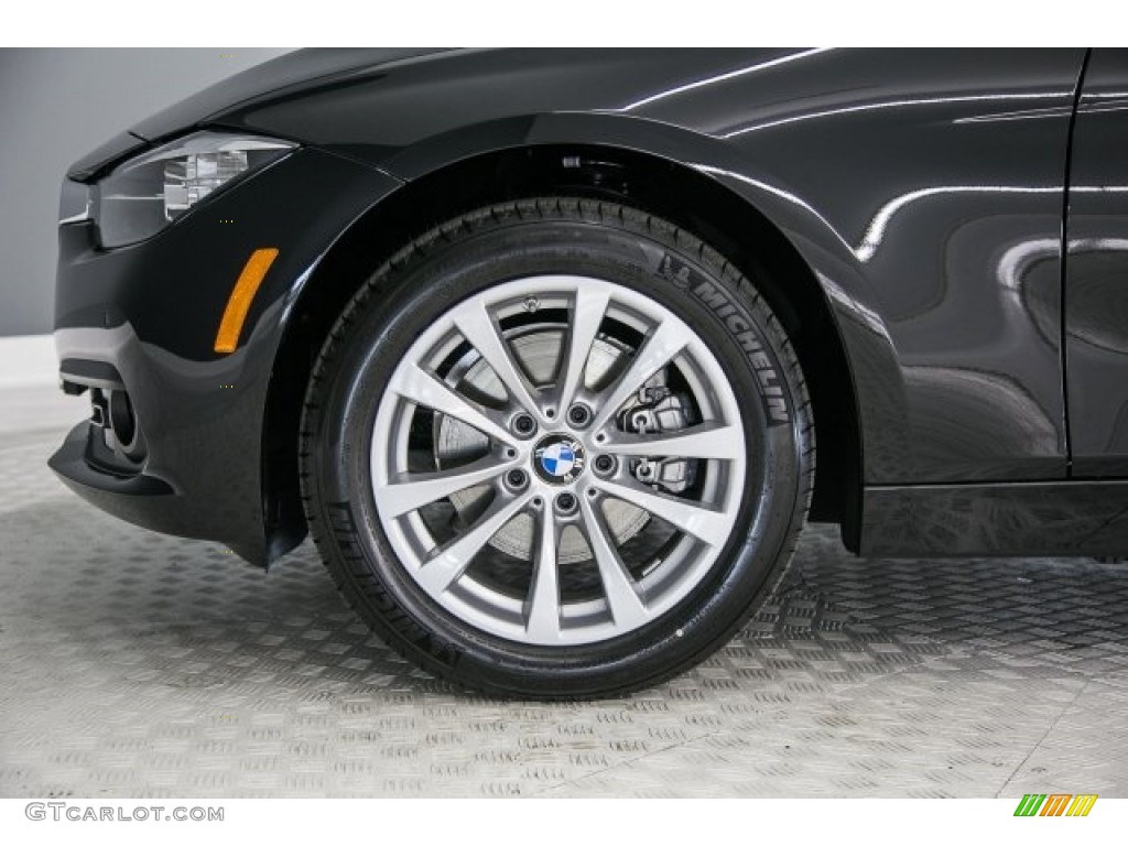 2017 3 Series 320i Sedan - Jet Black / Venetian Beige/Black photo #9