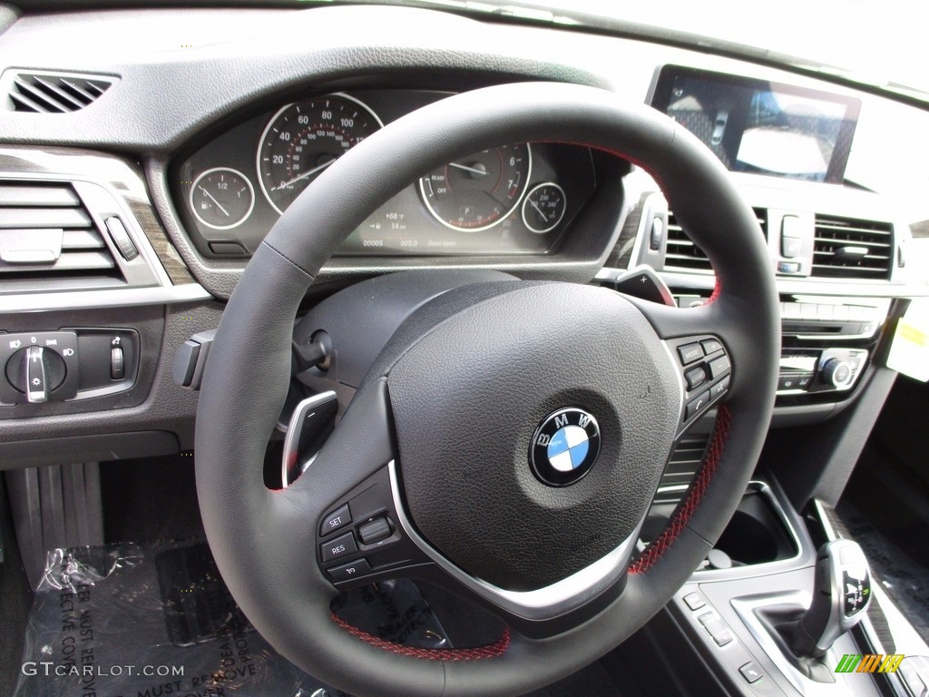 2018 BMW 4 Series 430i xDrive Gran Coupe Black Steering Wheel Photo #119886937