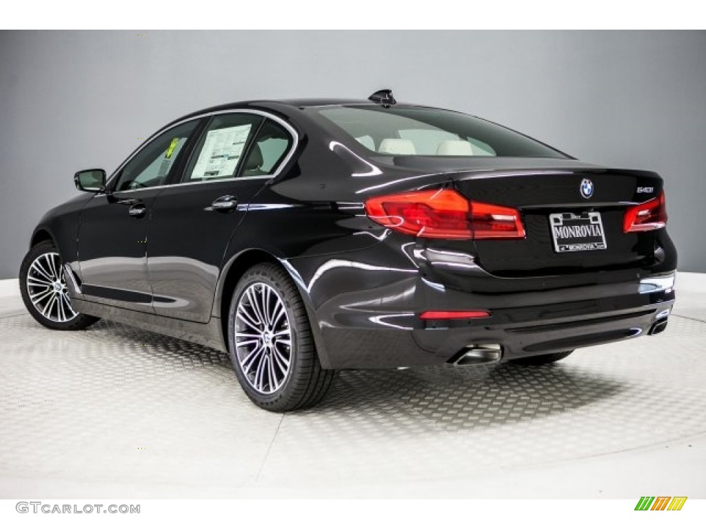 2017 5 Series 540i Sedan - Jet Black / Ivory White photo #3